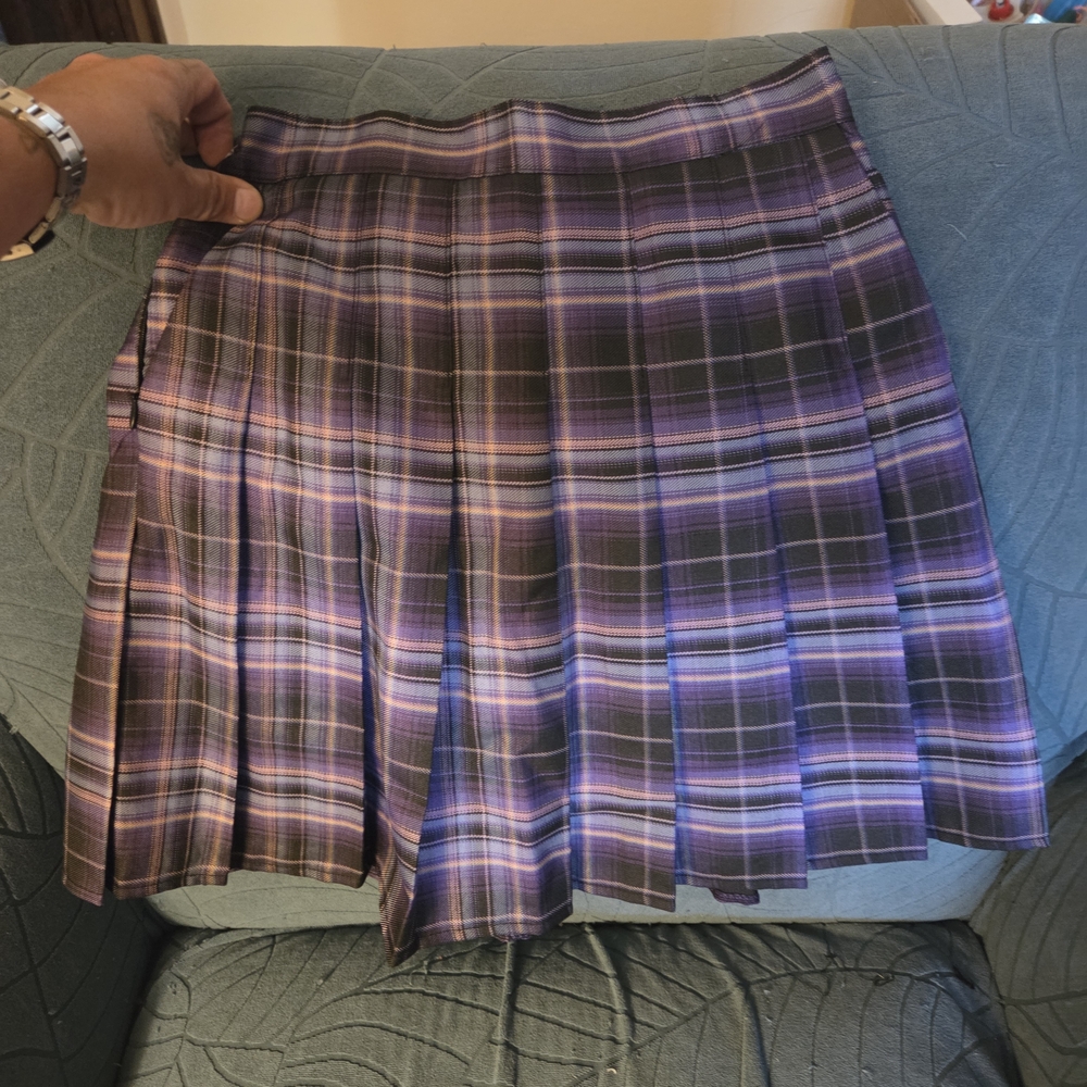 Plaid Purple Women's Skirt